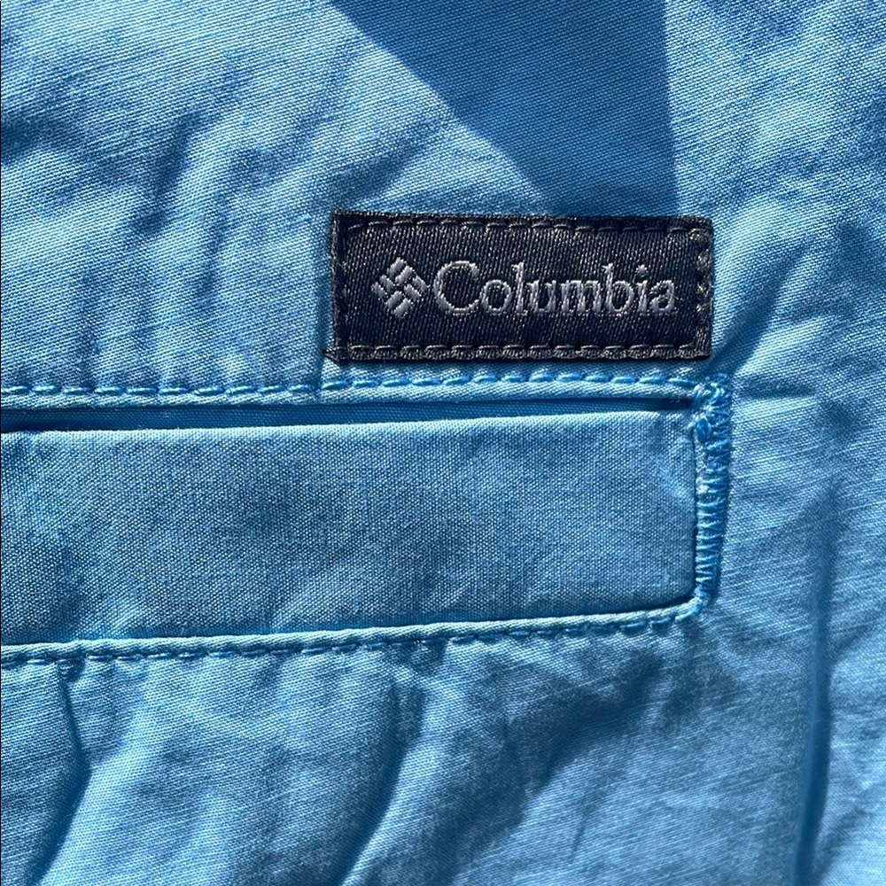 NWT - Columbia Blue Flat Front Shorts Lightweight Casual - Picture 5 of 6